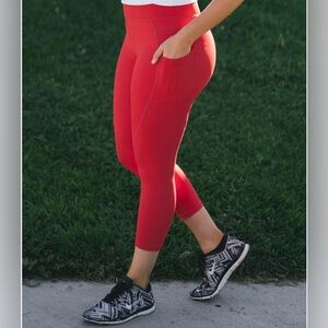 ZYIA Bold Red Leggings